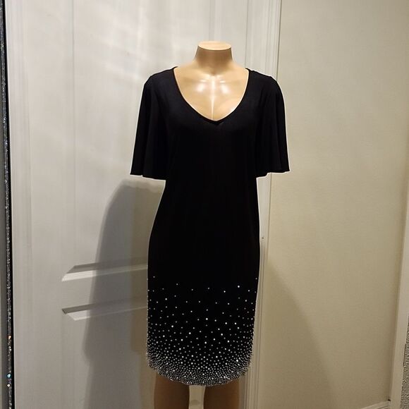 BRAND NEW MSK SHORT SLEEVE BEADED SHIFT DRESS - PLUS - Picture 2 of 16